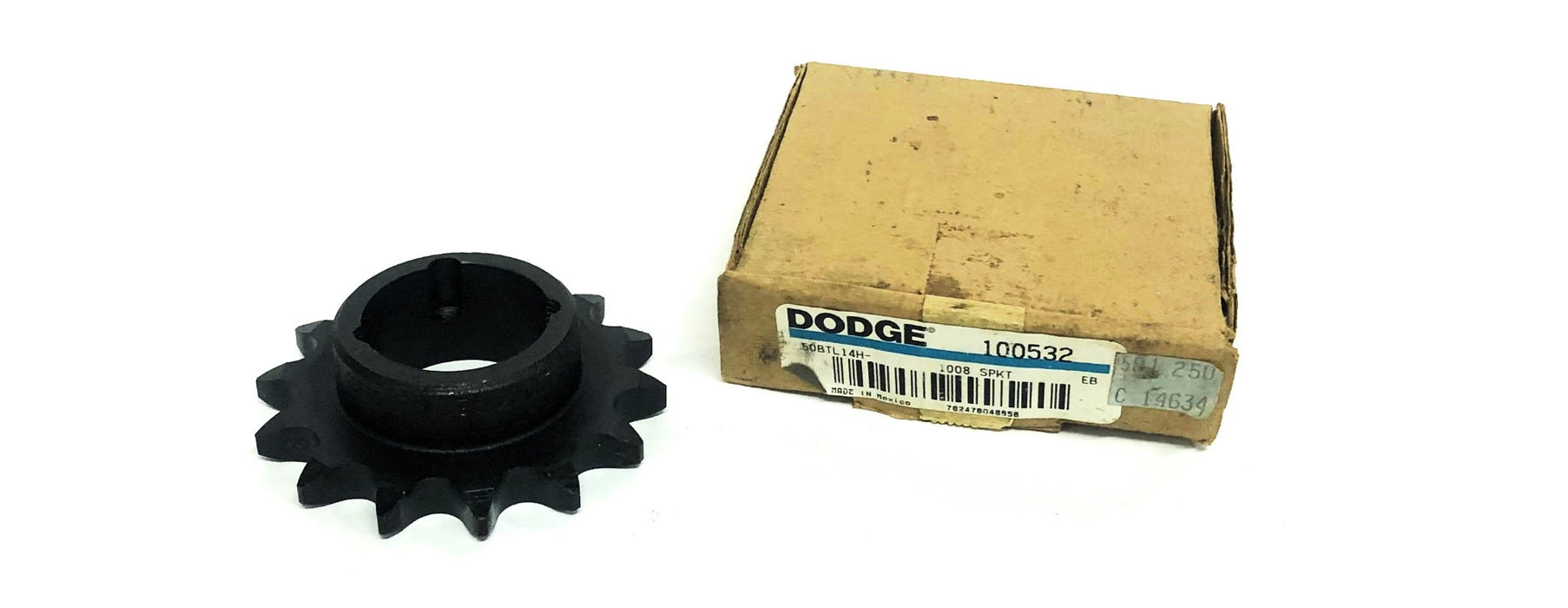 Dodge 1008 Tapered Bushed Bore Roller Chain Sprocket 50BTL14H NOS