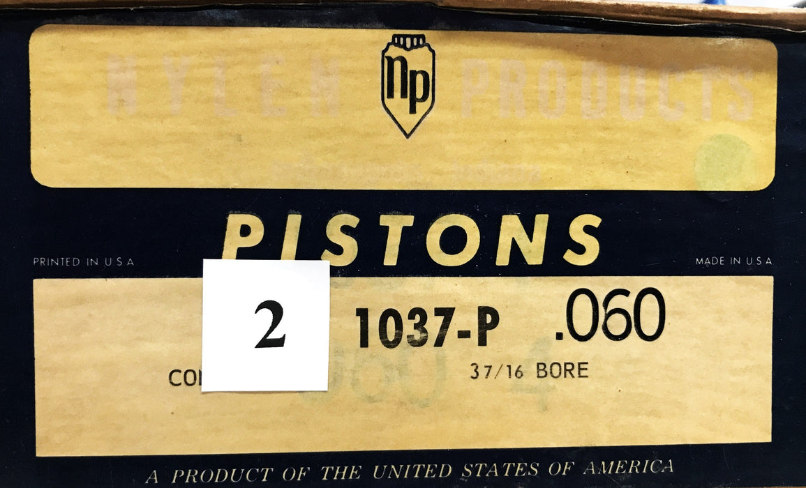 NP Aluminum Alloy Piston 1037-P (.060) [Lot of 2] NOS