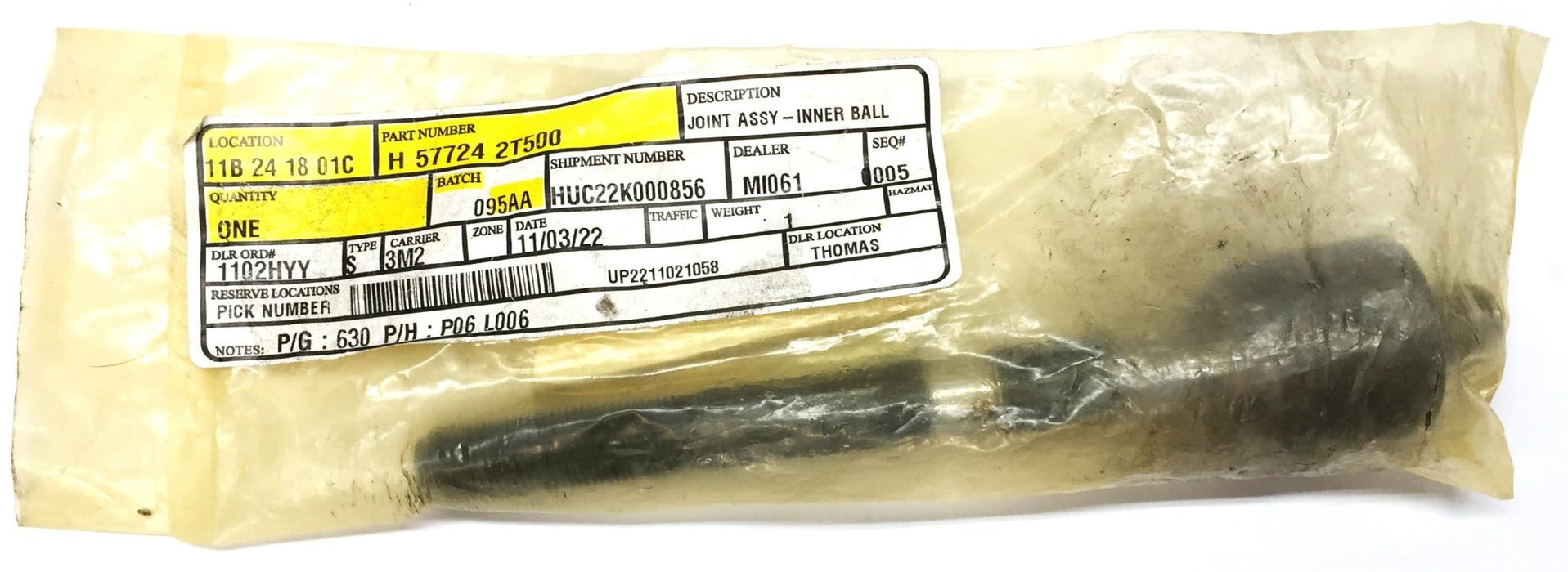 Hyundai Inner Ball Joint Assembly 57724 2T500 (57724 2T500) NOS