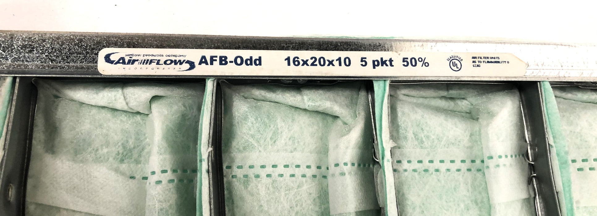 Airflow HVAC Pocket Bag Air Filter 16x20x10 5 pkt 50% AFB-Odd NOS