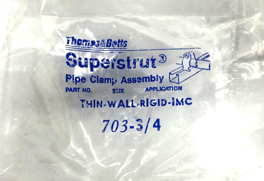 Thomas & Betts Superstrut Rigid Pipe Clamp Assembly 703-3/4 [Lot of 18] NOS