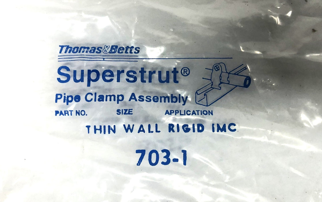 Thomas & Betts Superstrut Rigid Pipe Clamp Assembly 703-1 [Lot of 11] NOS