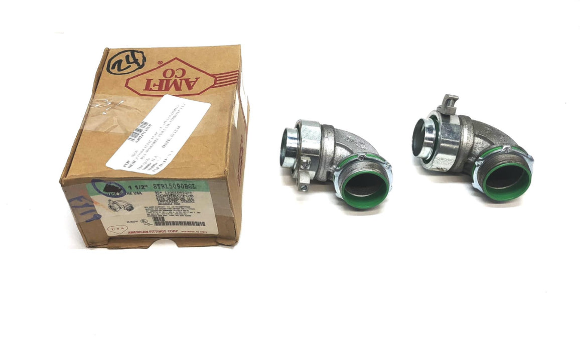 AMFI CO Box of (2) 90 Degree Liquid Tight Connector STR15090BGL NOS