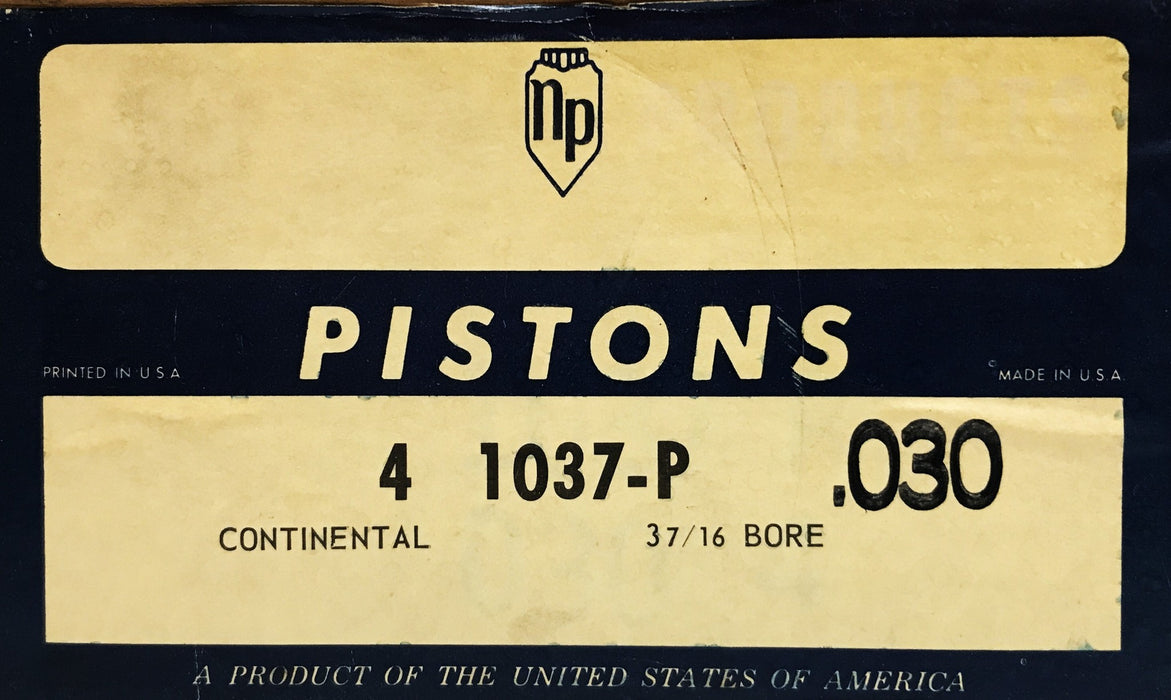 NP Aluminum Alloy Piston 1037-P (.030) [Lot of 4] NOS