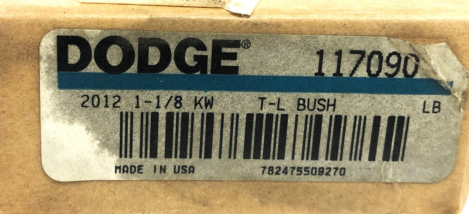Dodge Taper-Lock Split Bushing No Set Screws 2012X1-1/8 KW (117090) NOS