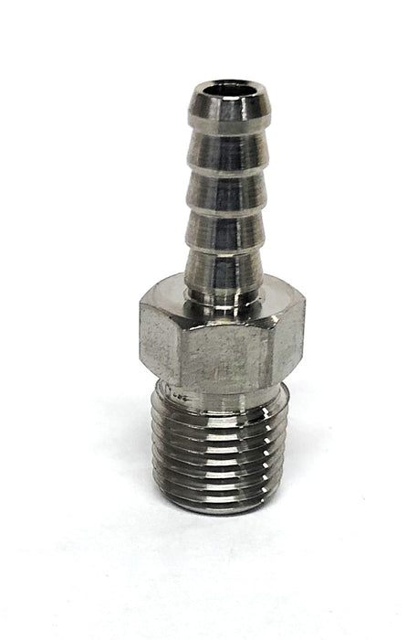 McMaster-Carr 1/4 Inch Type 316 Stainless Steel Barbed Hose Fitting 53505K64 NOS