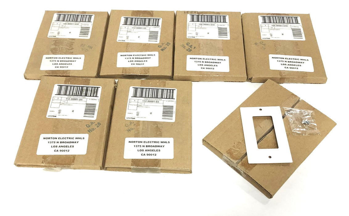 Leviton 1-Gang Painted Wallplate 112-90001-S5 [Lot of 7] NOS