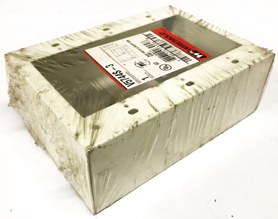 Wiremold 3-Gang Deep Switch and Receptacle Box V5744S-3 NOS