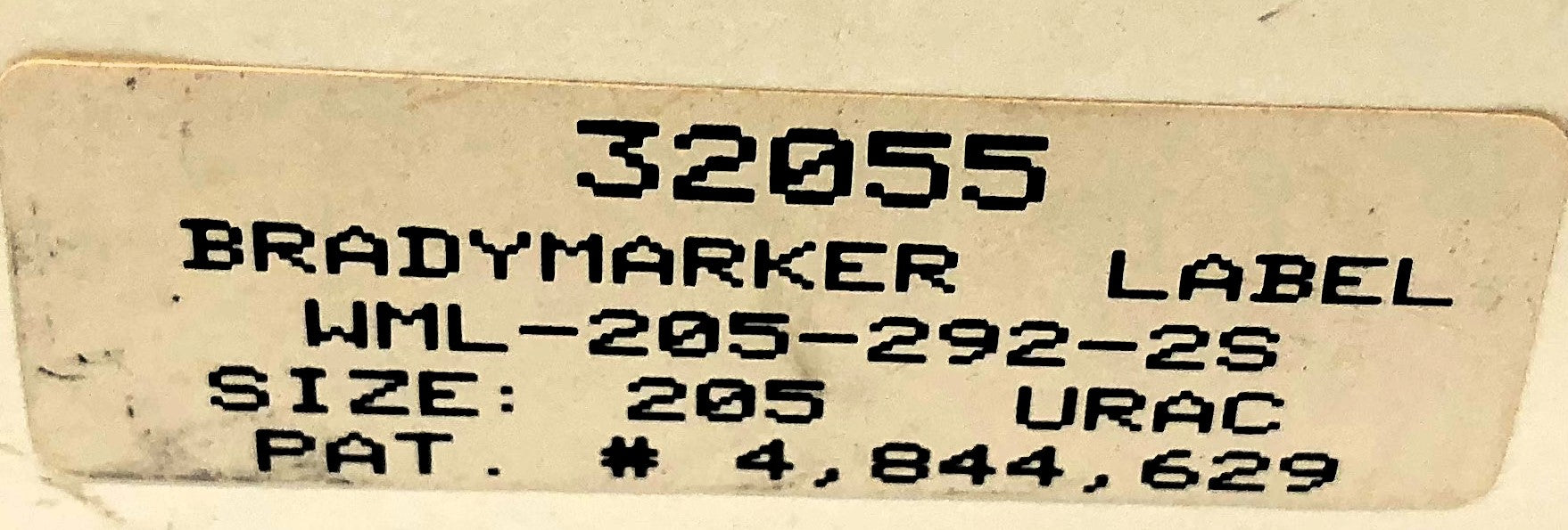 Brady Wire Marking Strip Roll WML-205-292-2S (32055) NOS