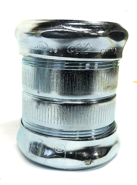 Bridgeport 2 Inch Steel EMT Compression Type Coupling 265 [Lot of 9] NOS