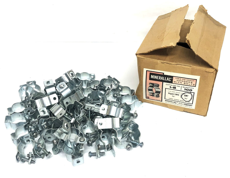 Minerallac Rigid/IMC EMT 3/4IN Cable/Conduit Hangers W/ Bolts 1-B [Lot of 60]NOS