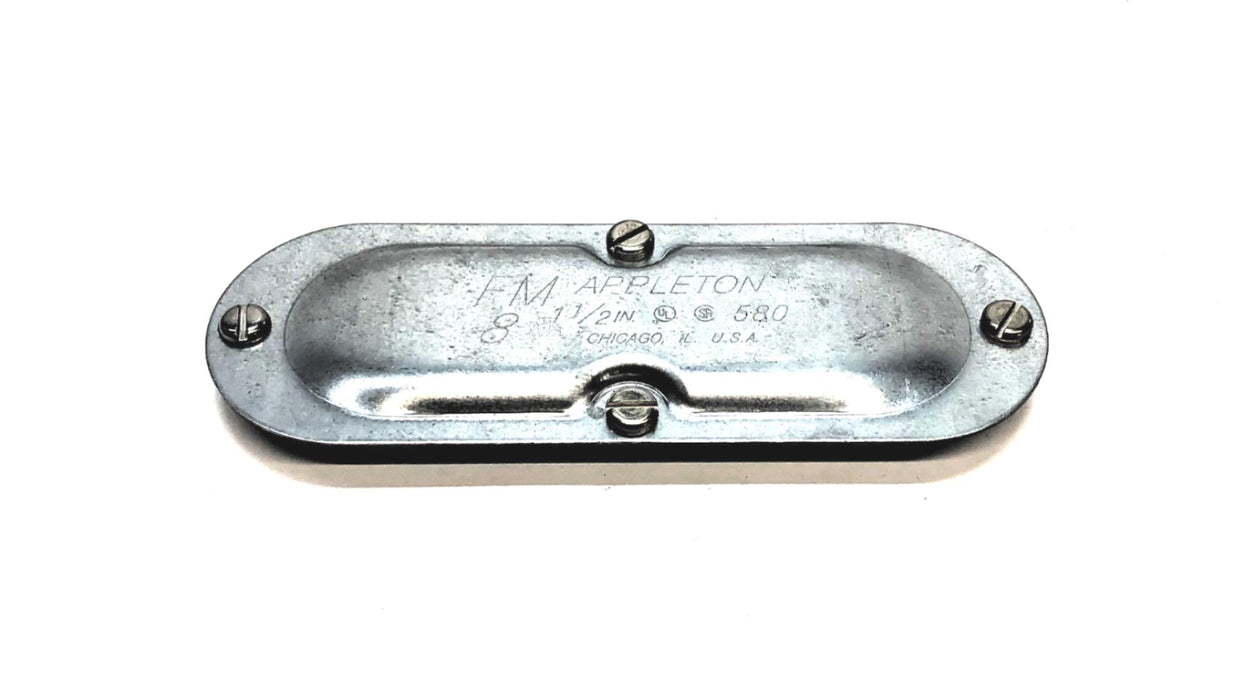Appleton 1-1/2" Steel FM8 Blank Cover 580 [Lot of 5] NOS