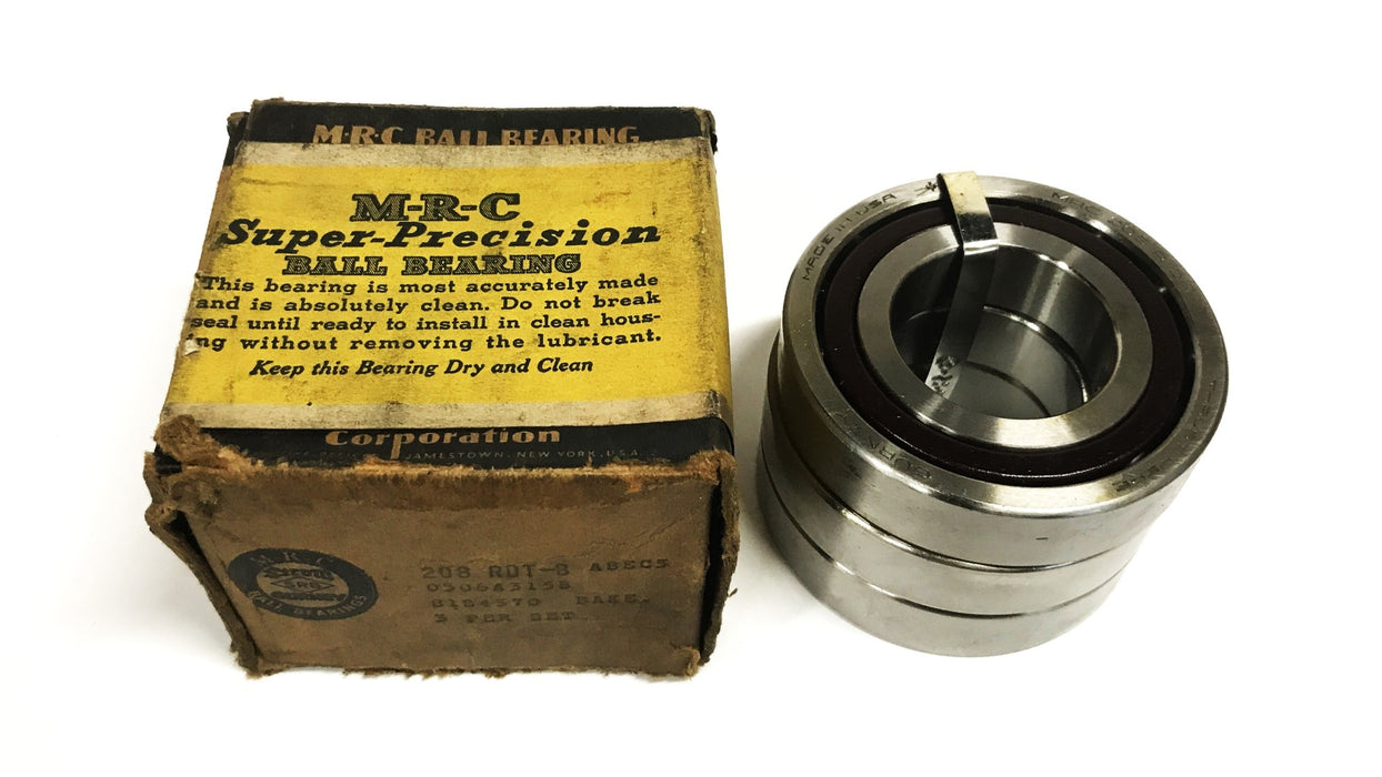 MRC Angular Contact Ball Bearing Triple Set 208RDT-B NOS