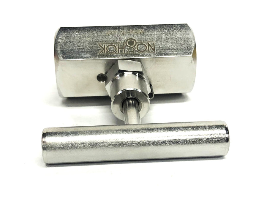 NoShok 1/2 Inch NPT F-F Soft Seat 316SS Needle Valve 504-FFS NOS
