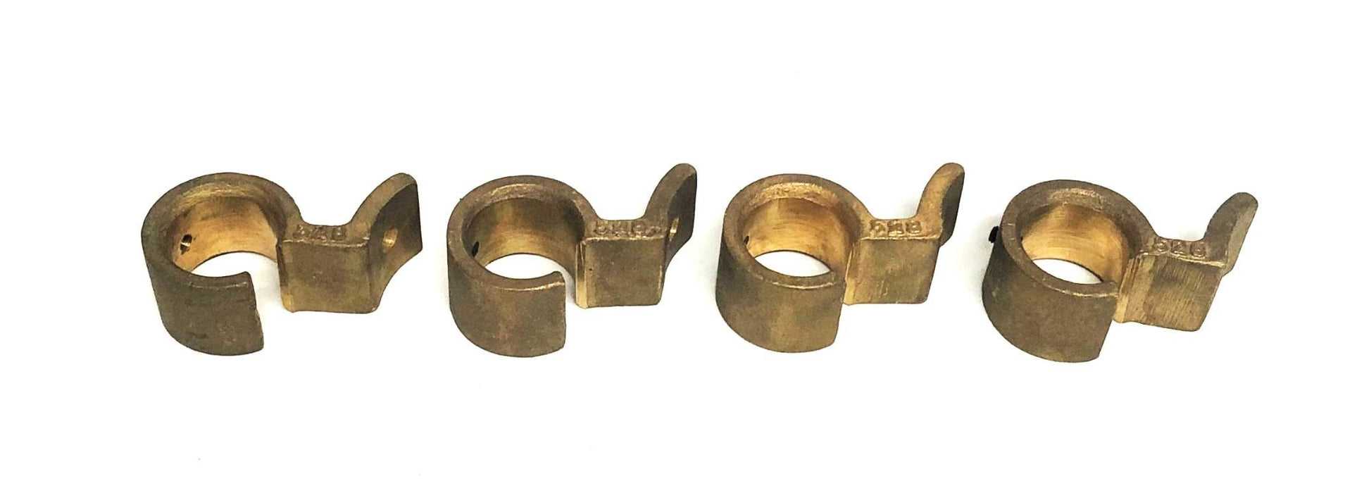 Unbranded Brass Tube Bracket 1X2.09 Inch [Lot of 4] NOS