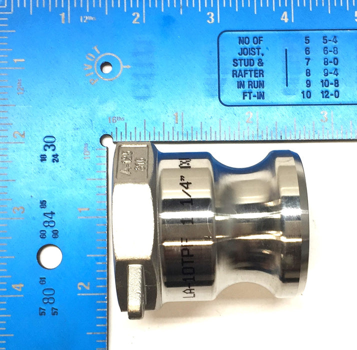 Nitto Kohki 1-1/4" Stainless Steel Lever Lock Cupla LA-10TPF-SUS NOS