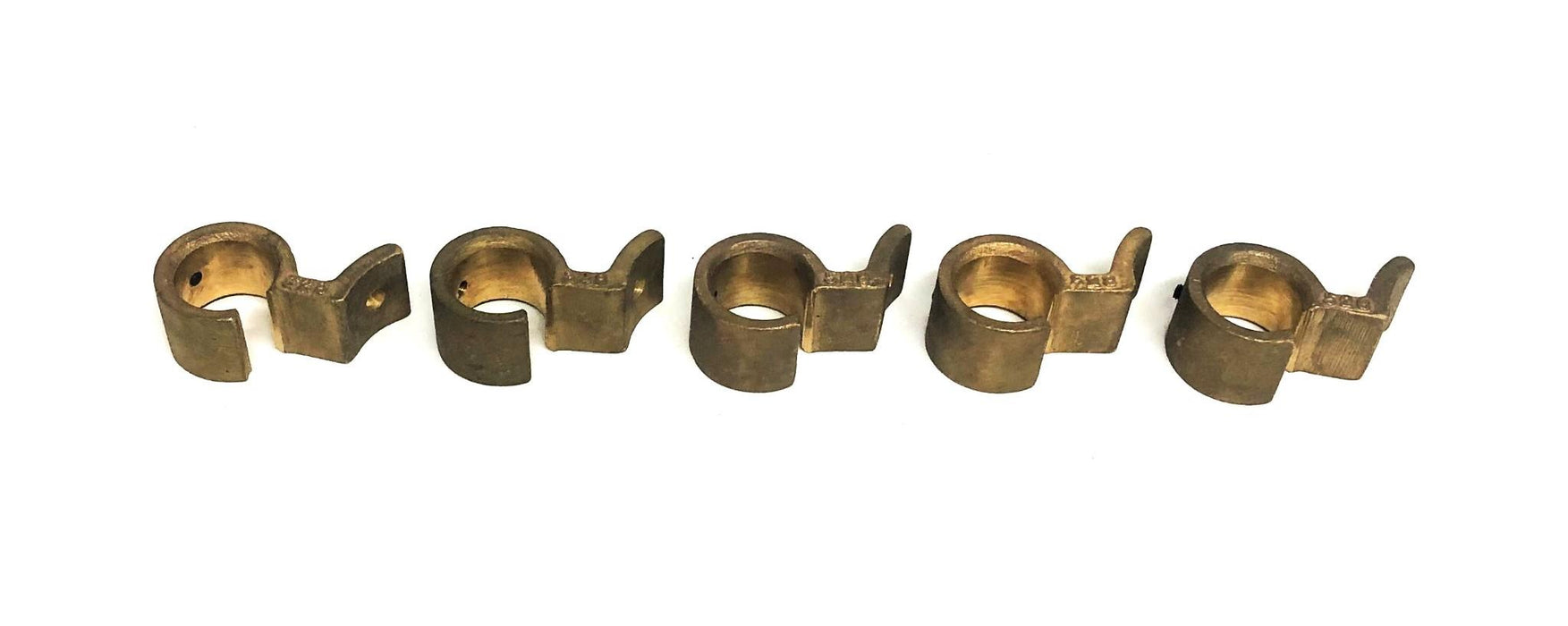 Unbranded Brass Tube Bracket 1X2.09 Inch [Lot of 5] NOS