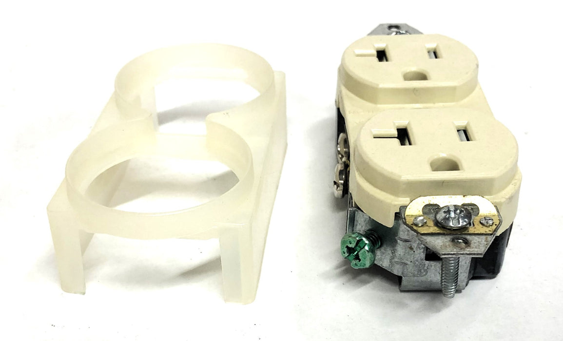 Leviton 20A-125V Brass Floor Box Assembly 022-25349-TFB NOS