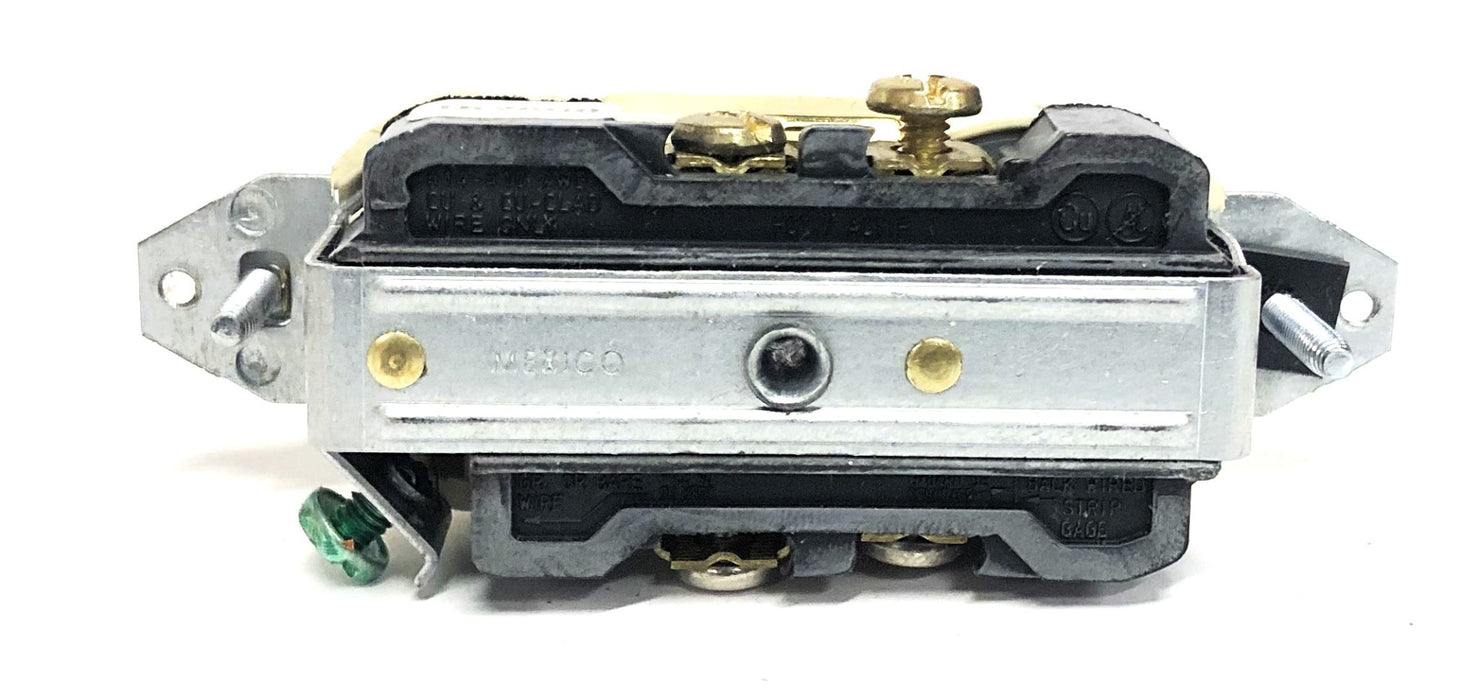 Leviton 20A-125V Brass Floor Box Assembly 022-25349-TFB NOS