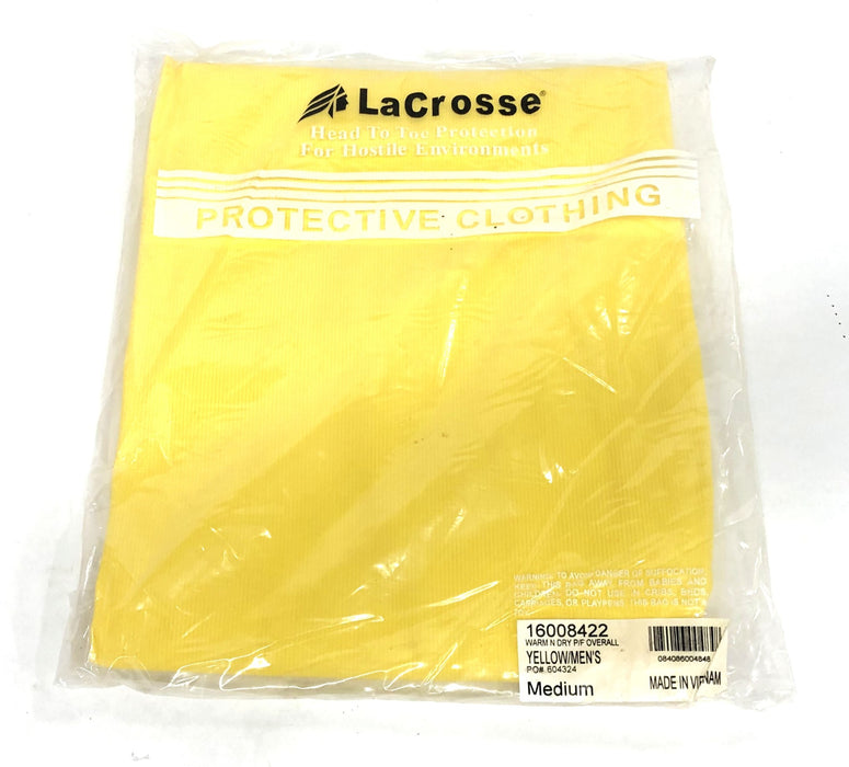 LaCrosse Medium Yellow Men's Warm N Dry P/F Overall 16008422 (604324) NOS