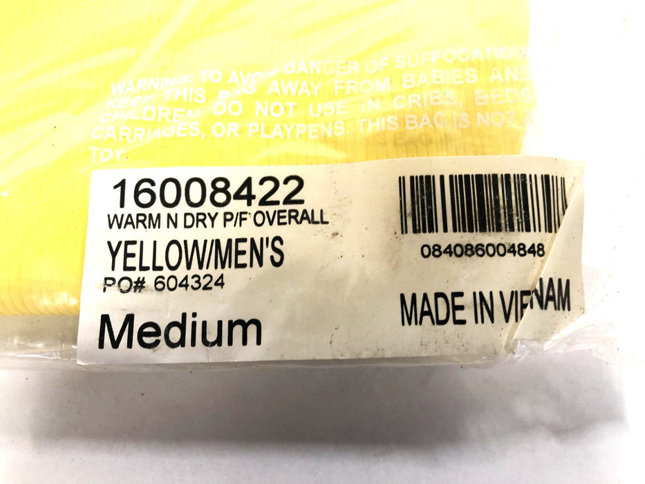 LaCrosse Medium Yellow Men's Warm N Dry P/F Overall 16008422 (604324) NOS