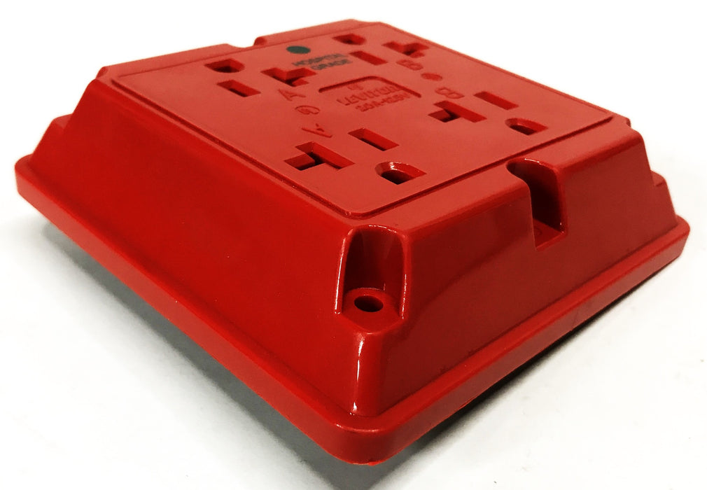 Leviton Hospital Grade 4-in-1 Grounding Outlet 21254-HR-RED [Lot of 2] NOS
