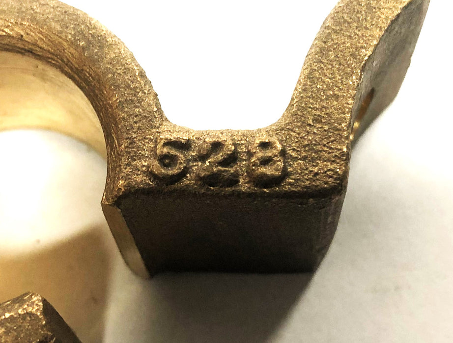 Unbranded Brass Tube Bracket 1X2.09 Inch [Lot of 4] NOS