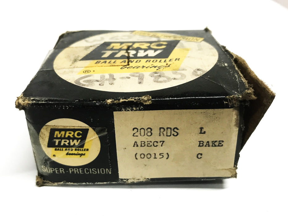 MRC Angular Contact Ball Bearing Pair 208RDS-ABEC7 NOS
