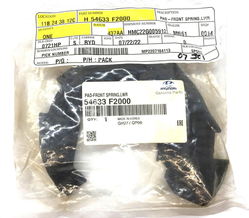 Hyundai Lower Front Spring Pad 54633 F2000 NOS
