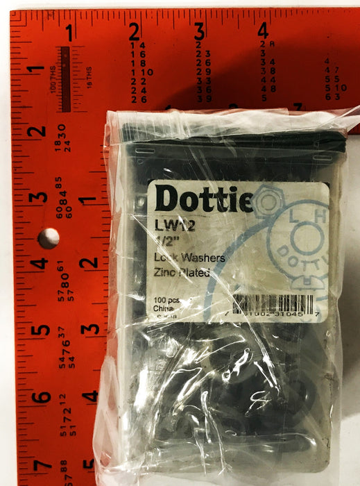 Dottie 1/2 inch Zinc-Plated Lock Washers LW12 [Lot of 95] NOS