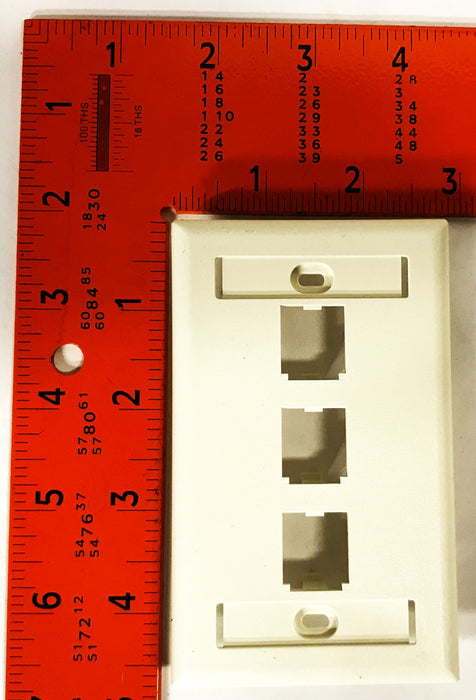 Panduit White Plastic 1-Gang 3-Port Faceplate CFPL3IWY [Lot of 5] NOS