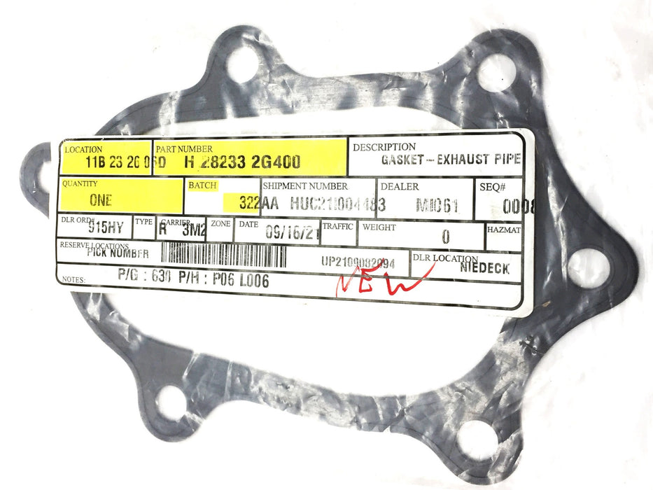 Hyundai Exhaust Pipe Gasket 28233 2G400 NOS