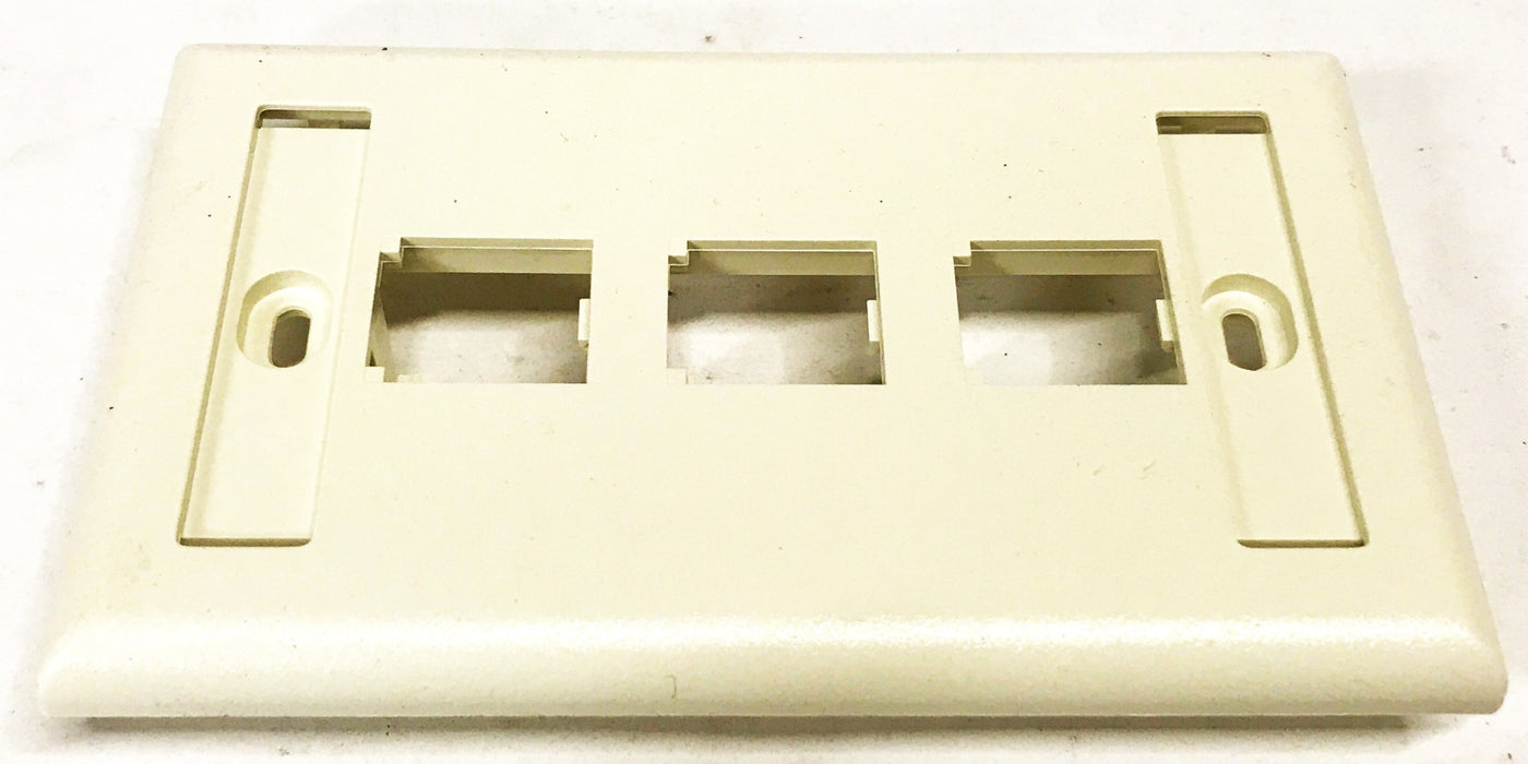 Panduit White Plastic 1-Gang 3-Port Faceplate CFPL3IWY [Lot of 5] NOS