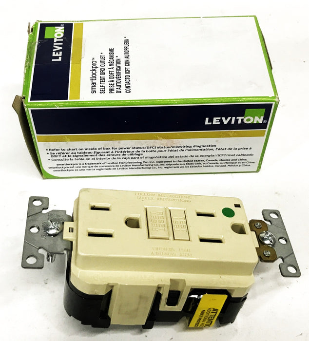 Leviton Ivory Hospital Grade Self-Test Receptacle MGFN1-HGI NOS
