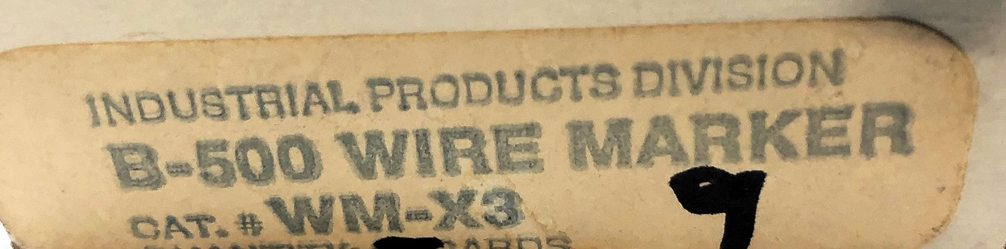 Brady Box of (9) X3 Wire Marker Label Cards WM-X3 NOS