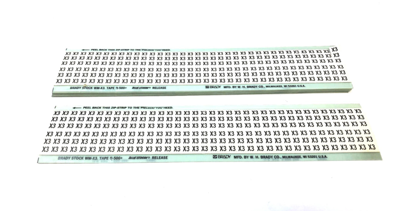 Brady Box of (9) X3 Wire Marker Label Cards WM-X3 NOS