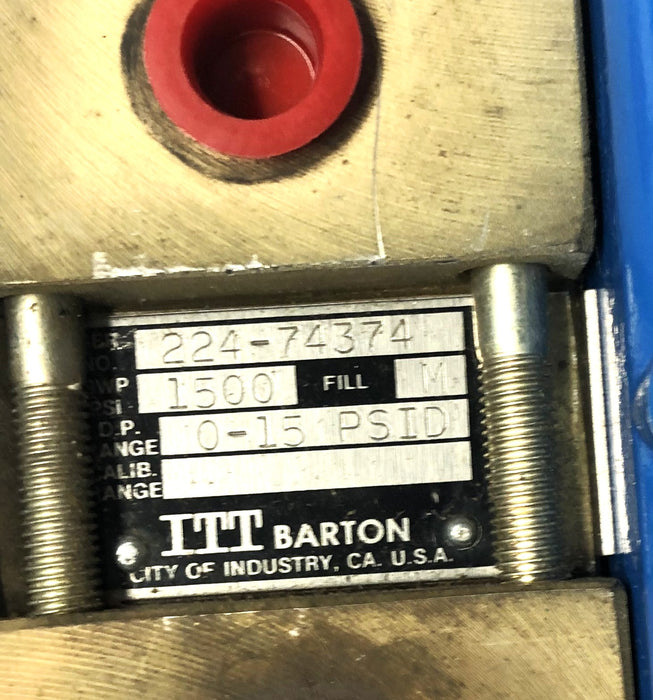 Muesco 1500WP PSI 0-15  PSID Differential Pressure Control 72-44 (224-74374) NOS