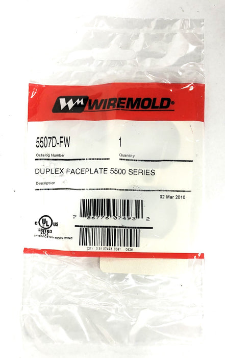 Wiremold Legrand 5500 Series Fog White Duplex Faceplate 5507D-FW [Lot of 14] NOS