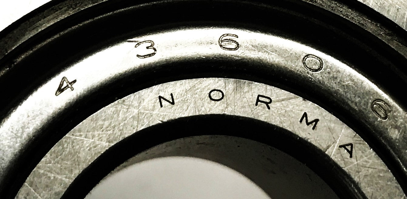 Norma Single Row Ball Bearing W/ Snap Ring 43606-J NOS