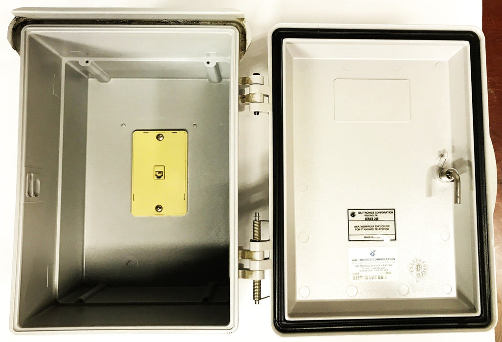 GAI-TRONICS 255 Series Outdoor Waterproof Telephone Enclosure 255SK-20138600 NOS