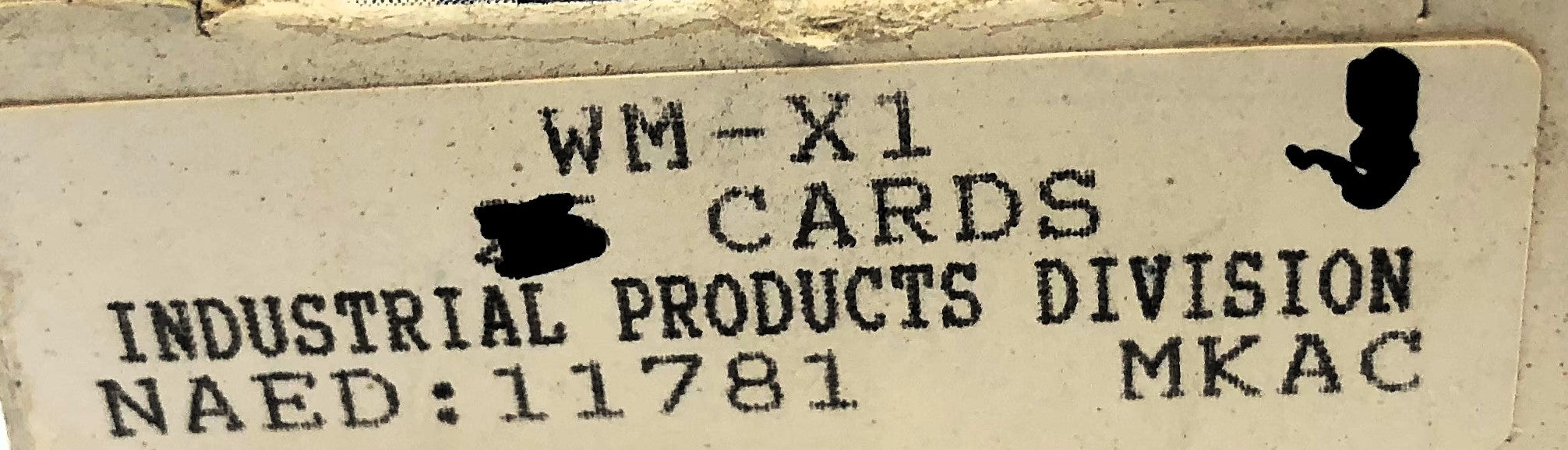 Brady Box of (8) B-500 X1 Wire Marker Label Cards WM-X1 NOS