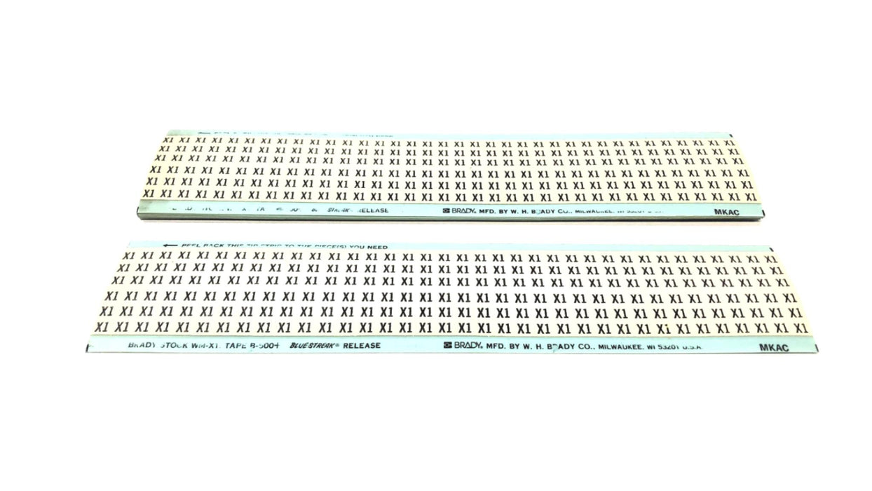 Brady Box of (8) B-500 X1 Wire Marker Label Cards WM-X1 NOS
