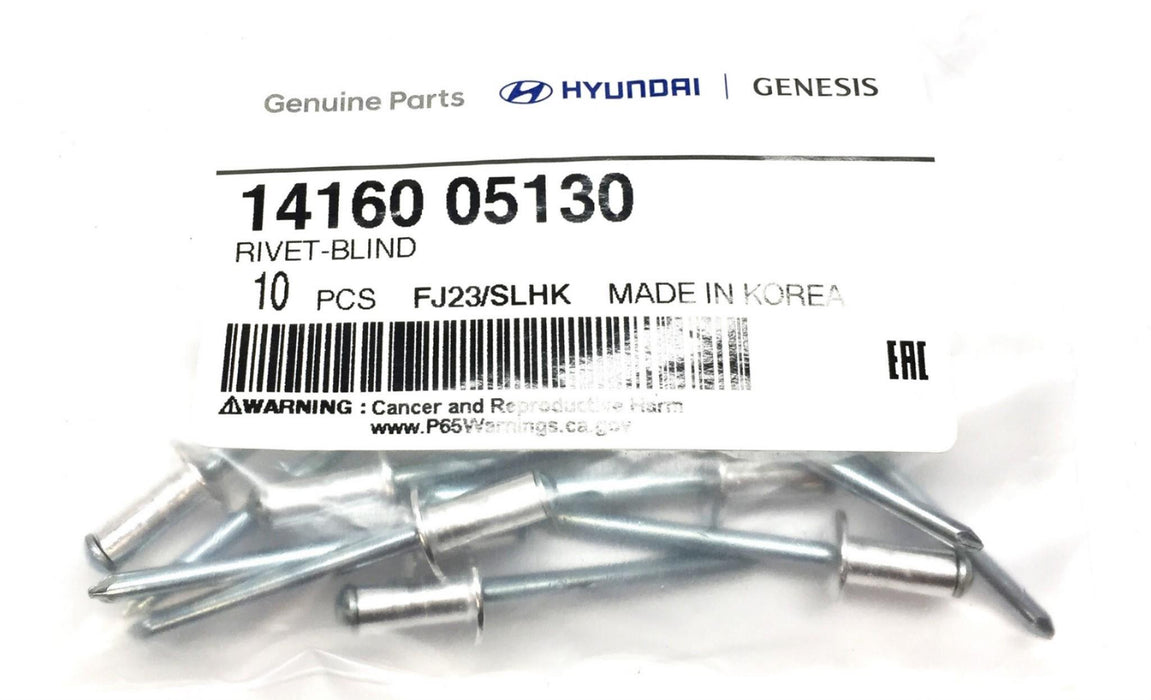 Hyundai Blind Rivet Pack (10pcs) 14160 05130 *OEM Sealed* NOS