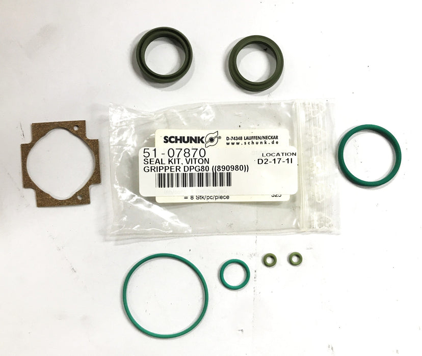 Viton/Schunk Gripper DPG80 Seal Kit 51-07870 [Lot of 10] NOS