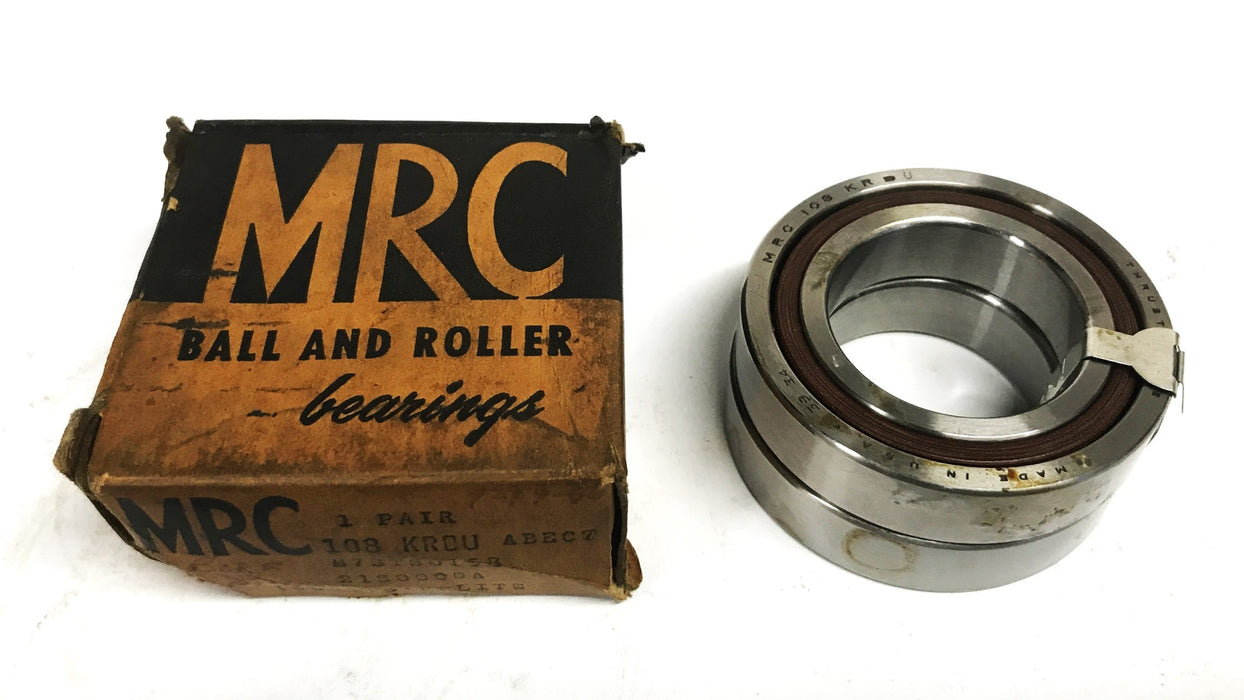 MRC Angular Contact Ball Bearing Pair 108KRDU-ABEC7 NOS