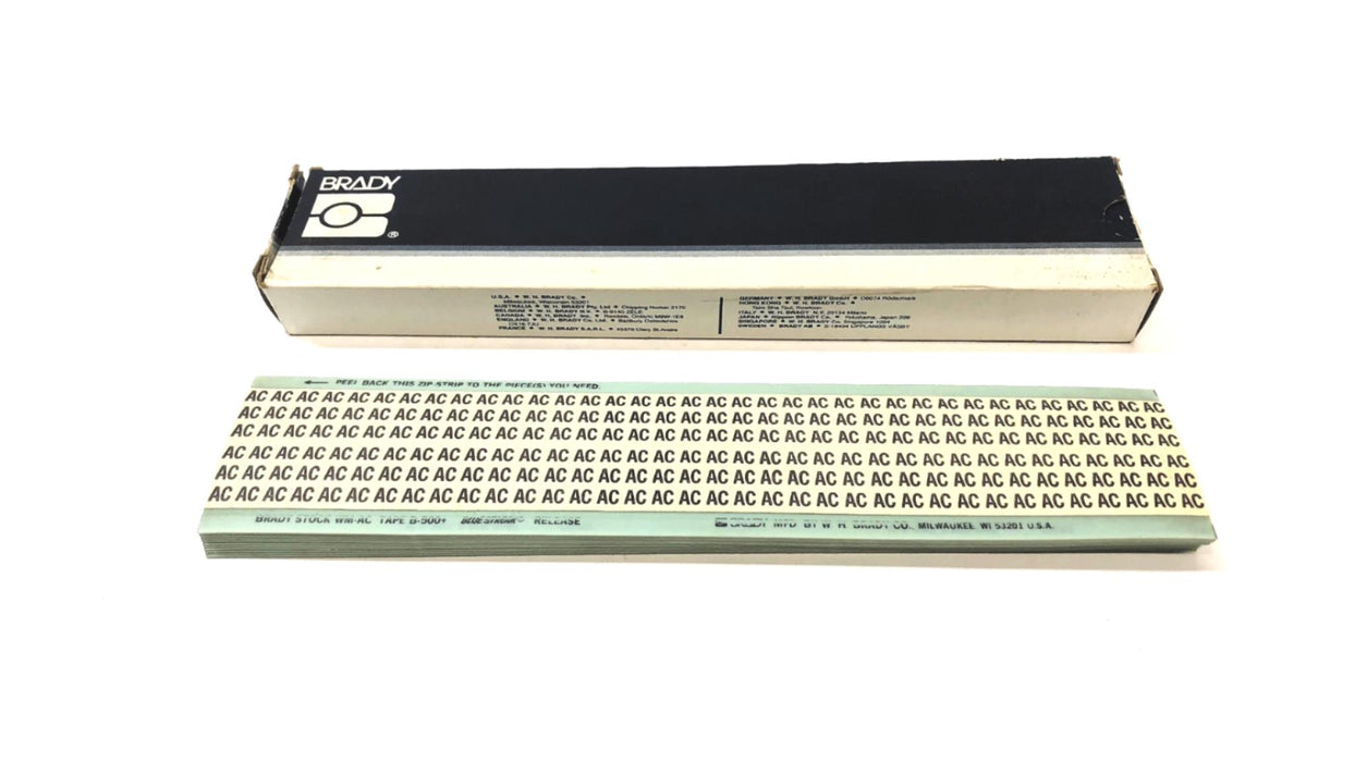 Brady Box of (14) B-500 AC Wire Marker Label Cards WM-AC NOS