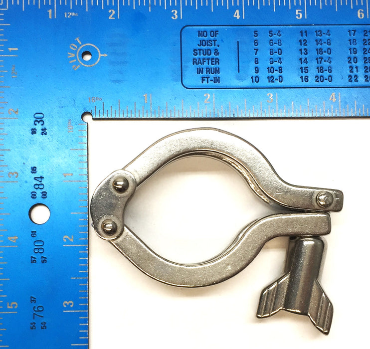 VNE 1-1/2” Double Hinge T304 Stainless Steel HD Clamp 13MHHMD1.5 [Lot of 3] NOS