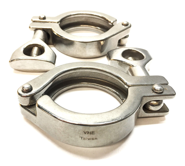 VNE 1-1/2” Double Hinge T304 Stainless Steel HD Clamp 13MHHM1.5 [Lot of 2] NOS