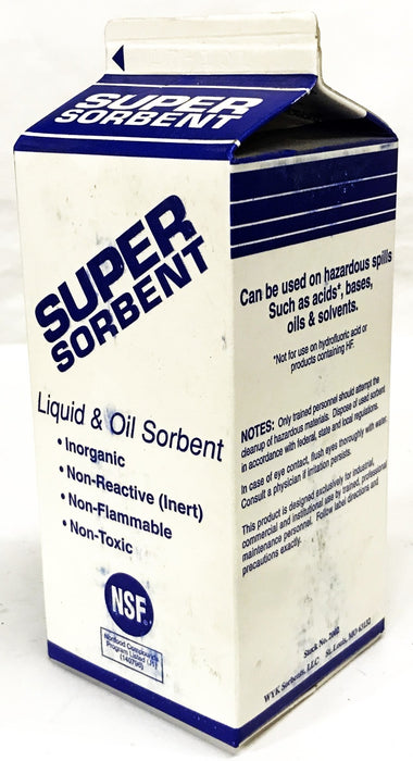 NSF Super Sorbent Liquid and Oil Absorbent and Traction Agent [Case of 12] NOS