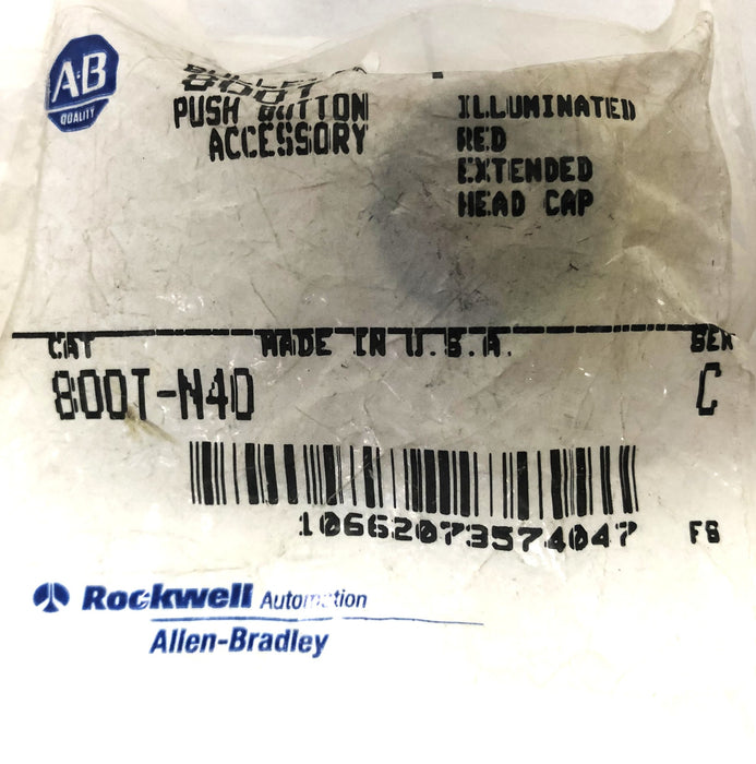Allen-Bradley Series C Illuminated Red Extended Cap 800T-N40 [Lot of 5] NOS